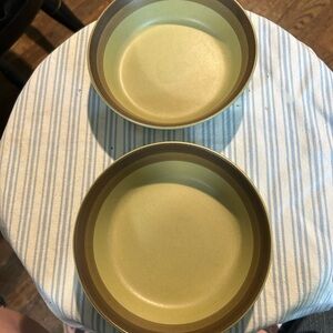 MCM Arrowstone, Apache, Gold, avocado, green set of two dessert bowls